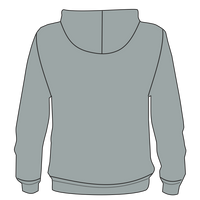 Next Level Apparel Unisex Malibu Hoodie Sweatshirt, Heather Grey, Back view