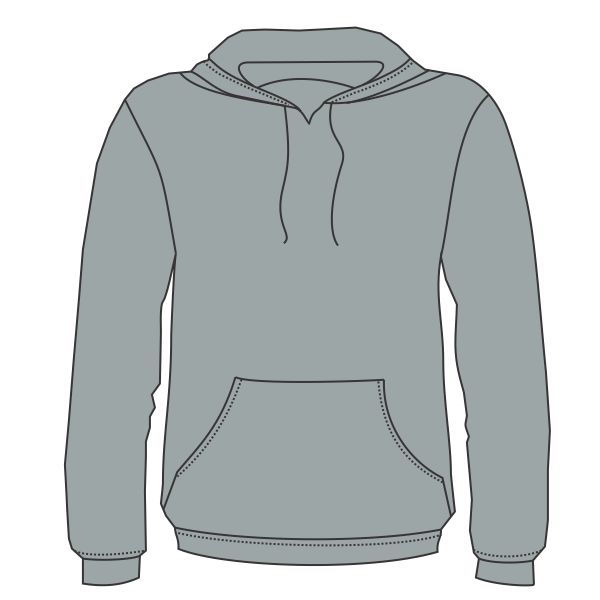 Next Level Apparel Unisex Malibu Hoodie Sweatshirt, Heather Grey, Front view