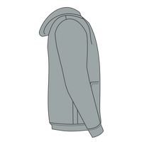 Next Level Apparel Unisex Malibu Hoodie Sweatshirt, Heather Grey, Right Sleeve view