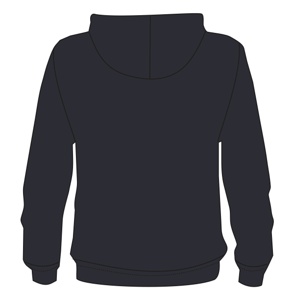 Next Level Apparel Unisex Malibu Hoodie Sweatshirt, Heather Midnight Navy, Back view