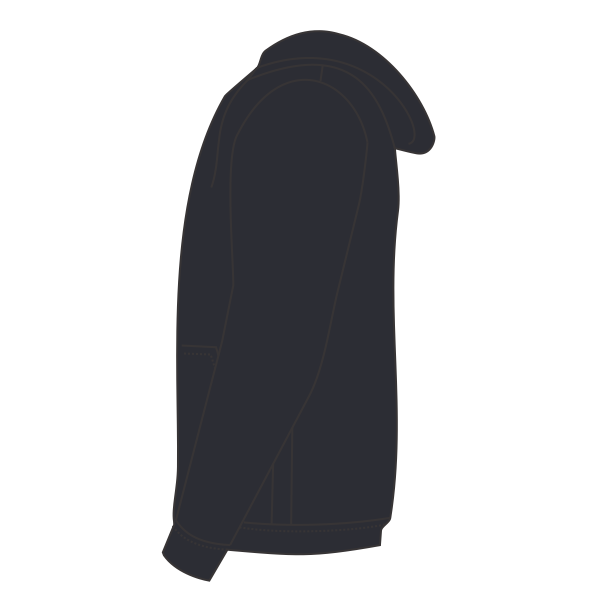 Next Level Apparel Unisex Malibu Hoodie Sweatshirt, Heather Midnight Navy, Left Sleeve view
