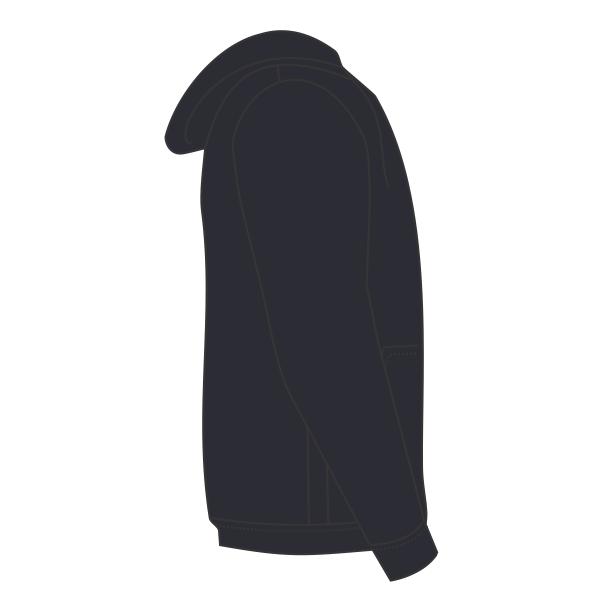 Next Level Apparel Unisex Malibu Hoodie Sweatshirt, Heather Midnight Navy, Right Sleeve view