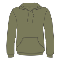 Next Level Apparel Unisex Malibu Hoodie Sweatshirt, Heather Military Green, Front view