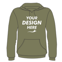 Next Level Apparel Unisex Malibu Hoodie Sweatshirt, Heather Military Green, Front view, Mockup