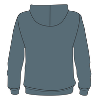 Next Level Apparel Unisex Malibu Hoodie Sweatshirt, Heather Slate Blue, Back view