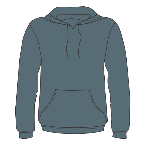 Next Level Apparel Unisex Malibu Hoodie Sweatshirt, Heather Slate Blue, Front view