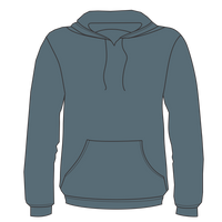 Next Level Apparel Unisex Malibu Hoodie Sweatshirt, Heather Slate Blue, Front view