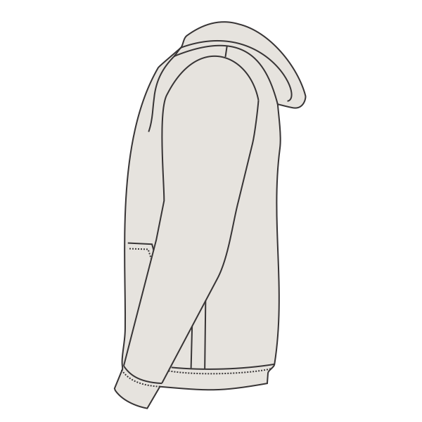 Next Level Apparel Unisex Malibu Hoodie Sweatshirt, Oatmeal, Left Sleeve view