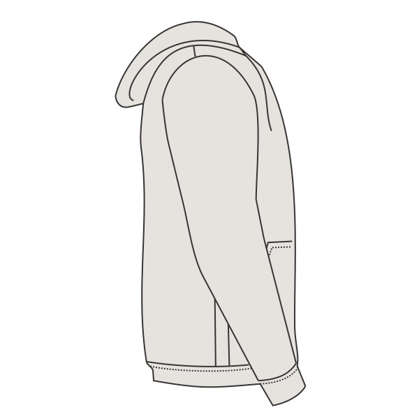 Next Level Apparel Unisex Malibu Hoodie Sweatshirt, Oatmeal, Right Sleeve view