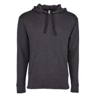 Next Level Apparel Unisex Malibu Welt Pocket Hoodie Sweatshirt, Heather Black, Front view