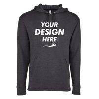 Next Level Apparel Unisex Malibu Welt Pocket Hoodie Sweatshirt, Heather Black, Front view, Mockup