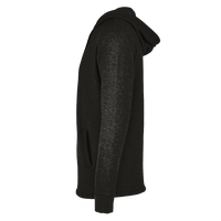 Next Level Apparel Unisex Malibu Welt Pocket Hoodie Sweatshirt, Heather Black, Left Sleeve view