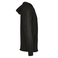 Next Level Apparel Unisex Malibu Welt Pocket Hoodie Sweatshirt, Heather Black, Right Sleeve view