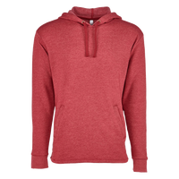 Next Level Apparel Unisex Malibu Welt Pocket Hoodie Sweatshirt, Heather Cardinal, Front view