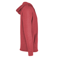Next Level Apparel Unisex Malibu Welt Pocket Hoodie Sweatshirt, Heather Cardinal, Right Sleeve view