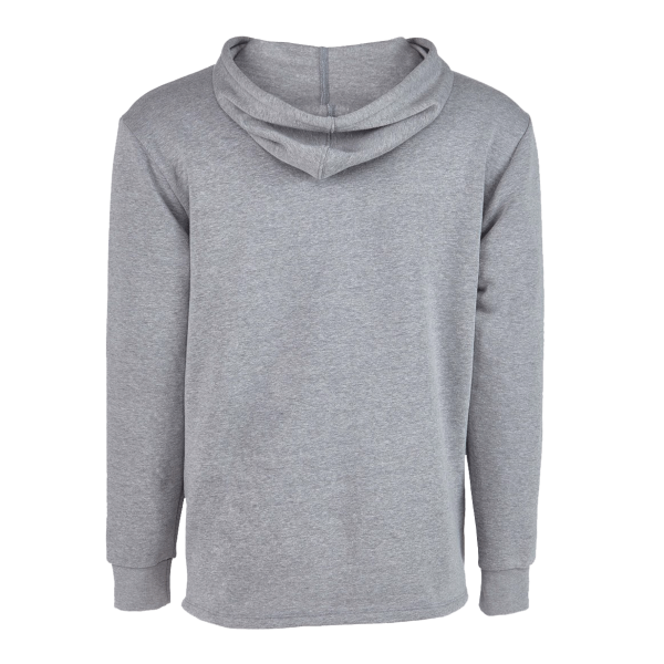 Next Level Apparel Unisex Malibu Welt Pocket Hoodie Sweatshirt, Heather Grey, Back view