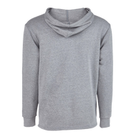 Next Level Apparel Unisex Malibu Welt Pocket Hoodie Sweatshirt, Heather Grey, Back view