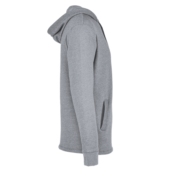 Next Level Apparel Unisex Malibu Welt Pocket Hoodie Sweatshirt, Heather Grey, Right Sleeve view