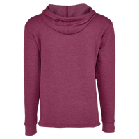 Next Level Apparel Unisex Malibu Welt Pocket Hoodie Sweatshirt, Heather Maroon, Back view