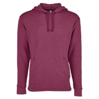 Next Level Apparel Unisex Malibu Welt Pocket Hoodie Sweatshirt, Heather Maroon, Front view