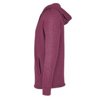 Next Level Apparel Unisex Malibu Welt Pocket Hoodie Sweatshirt, Heather Maroon, Left Sleeve view