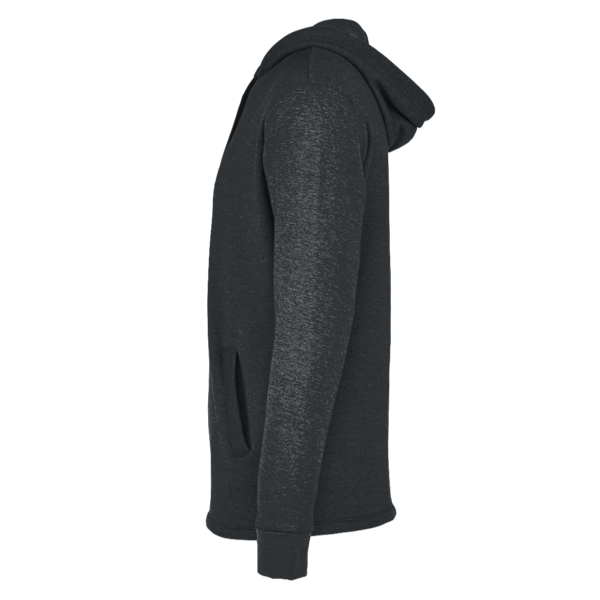 Next Level Apparel Unisex Malibu Welt Pocket Hoodie Sweatshirt, Heather Midnight Navy, Left Sleeve view