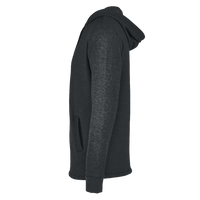 Next Level Apparel Unisex Malibu Welt Pocket Hoodie Sweatshirt, Heather Midnight Navy, Left Sleeve view