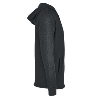 Next Level Apparel Unisex Malibu Welt Pocket Hoodie Sweatshirt, Heather Midnight Navy, Right Sleeve view