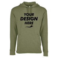 Next Level Apparel Unisex Malibu Welt Pocket Hoodie Sweatshirt, Heather Military Green, Front view, Mockup