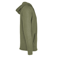 Next Level Apparel Unisex Malibu Welt Pocket Hoodie Sweatshirt, Heather Military Green, Right Sleeve view