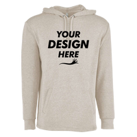 Next Level Apparel Unisex Malibu Welt Pocket Hoodie Sweatshirt, Oatmeal, Front view, Mockup