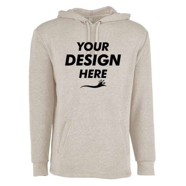 Next Level Apparel Unisex Malibu Welt Pocket Hoodie Sweatshirt, Oatmeal, Front view, Mockup