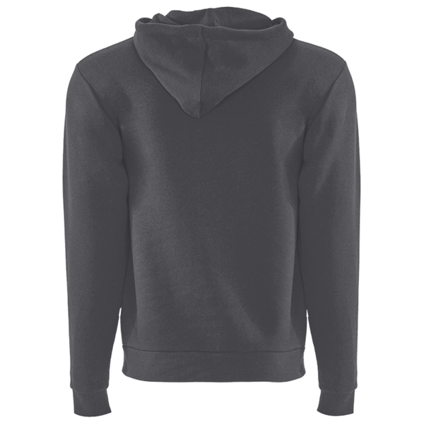 Next Level Apparel Unisex Santa Barbara Full-Zip Hoodie Sweatshirt, Heavy Metal, Back view