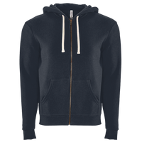 Next Level Apparel Unisex Santa Barbara Full-Zip Hoodie Sweatshirt, Midnight Navy, Front view