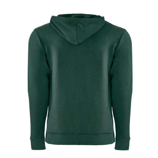Next Level Apparel Unisex Santa Barbara Hoodie Sweatshirt, Forest Green / Forest Green, Back view