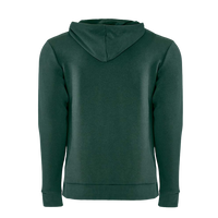 Next Level Apparel Unisex Santa Barbara Hoodie Sweatshirt, Forest Green / Forest Green, Back view
