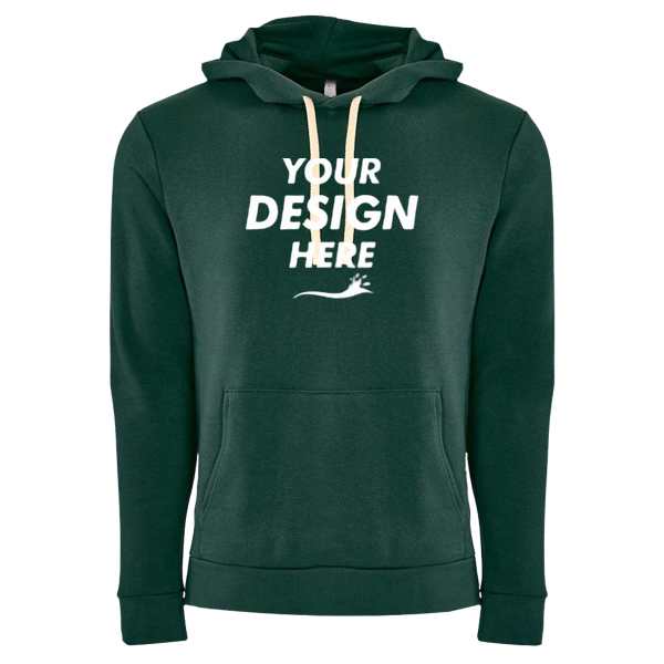 Next Level Apparel Unisex Santa Barbara Hoodie Sweatshirt, Forest Green / Forest Green, Front view, Mockup