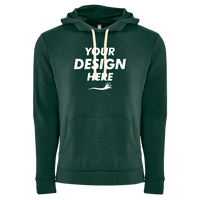 Next Level Apparel Unisex Santa Barbara Hoodie Sweatshirt, Forest Green / Forest Green, Front view, Mockup