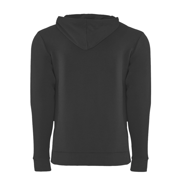 Next Level Apparel Unisex Santa Barbara Hoodie Sweatshirt, Graphite Black / Graphite Black, Back view