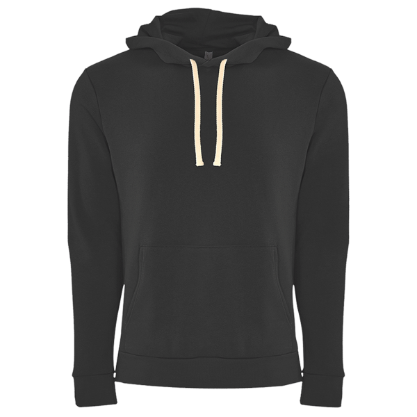 Next Level Apparel Unisex Santa Barbara Hoodie Sweatshirt, Graphite Black / Graphite Black, Front view