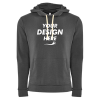 Next Level Apparel Unisex Santa Barbara Hoodie Sweatshirt, Heavy Metal / Heavy Metal, Front view, Mockup