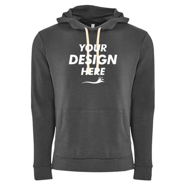 Next Level Apparel Unisex Santa Barbara Hoodie Sweatshirt, Heavy Metal / Heavy Metal, Front view, Mockup