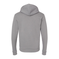 Next Level Apparel Unisex Santa Barbara Hoodie Sweatshirt, Lead Grey / Lead Grey, Back view