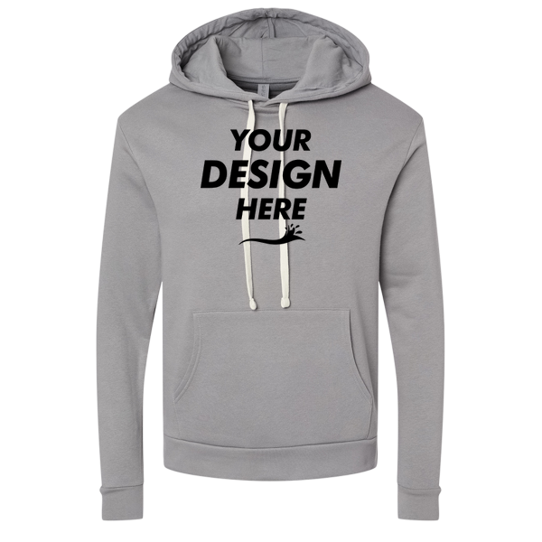 Next Level Apparel Unisex Santa Barbara Hoodie Sweatshirt, Lead Grey / Lead Grey, Front view, Mockup