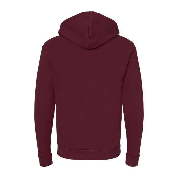 Next Level Apparel Unisex Santa Barbara Hoodie Sweatshirt, Maroon / Maroon, Back view