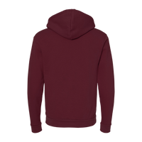 Next Level Apparel Unisex Santa Barbara Hoodie Sweatshirt, Maroon / Maroon, Back view