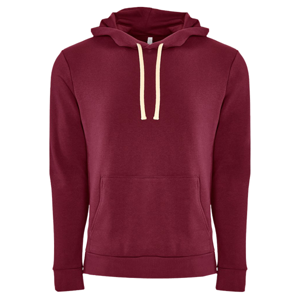 Next Level Apparel Unisex Santa Barbara Hoodie Sweatshirt, Maroon / Maroon, Front view