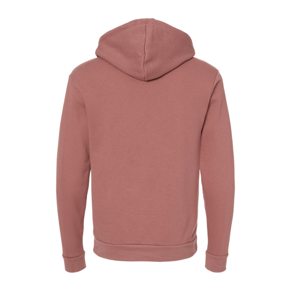 Next Level Apparel Unisex Santa Barbara Hoodie Sweatshirt, Mauve / Mauve, Back view
