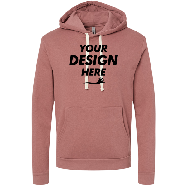Next Level Apparel Unisex Santa Barbara Hoodie Sweatshirt, Mauve / Mauve, Front view, Mockup