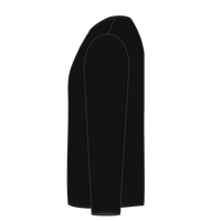 Next Level Apparel Unisex Sueded Long Sleeve T-Shirt, Black, Left Side view